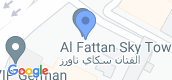Vista del mapa of Al Fattan Sky Towers