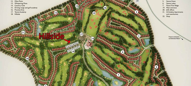 Master Plan of Hillside at Jumeirah Golf Estates - Photo 1
