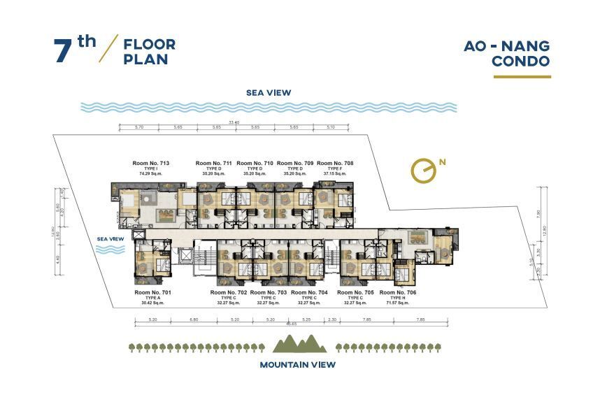 Building Floor Plan of เดอะ ร็อคโค อ่าวนาง กระบี่ - ชั้น 6
