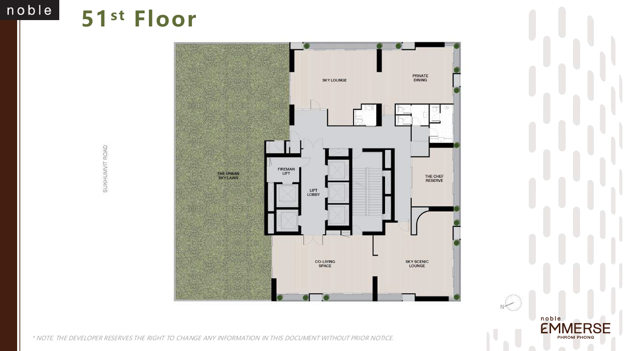 Building Floor Plan of โนเบิล เอ็มเมอร์ส พร้อมพงษ์ - ชั้น 51