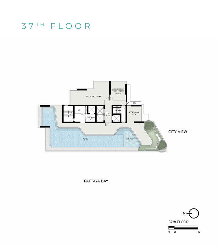 Building Floor Plan of เทตต์ พัทยา - ชั้น 37