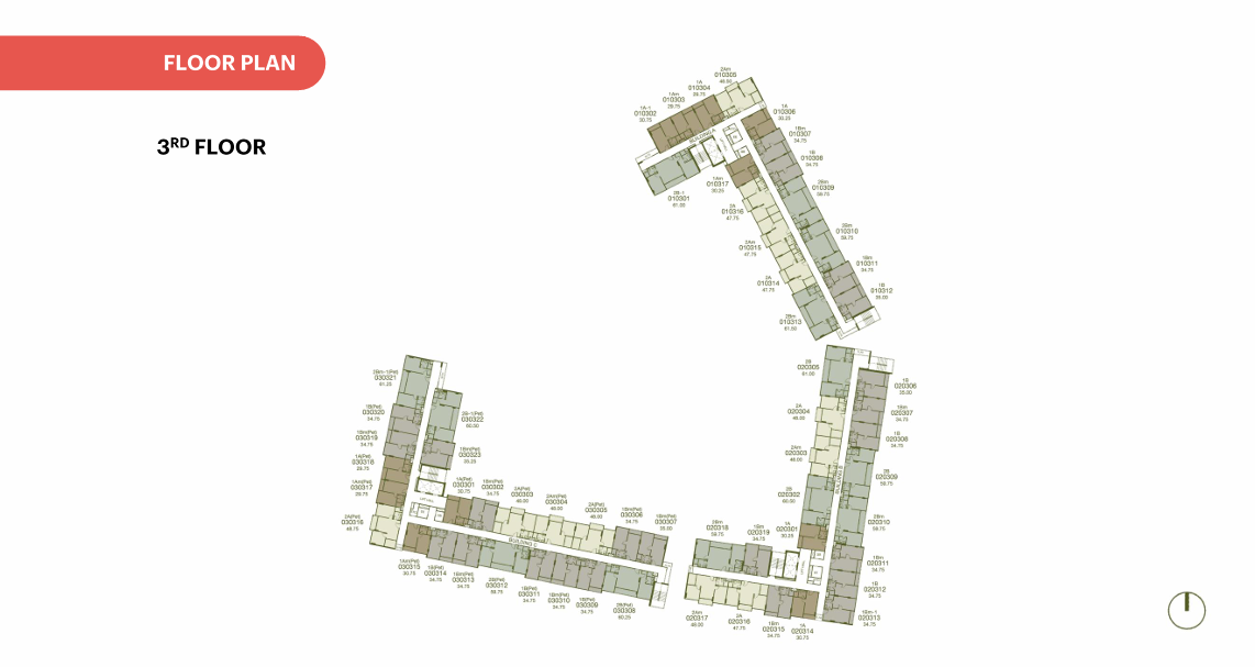 Building Floor Plan of เรียอา บาย แสนสิริ - ชั้น 3