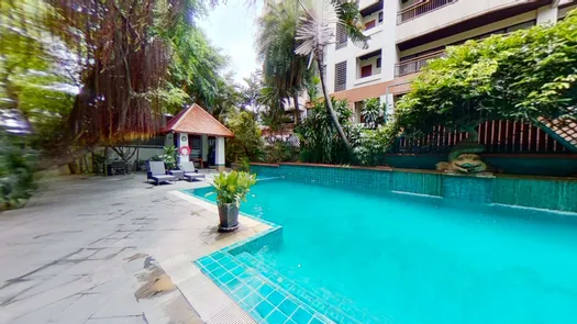 3D视图 of the 游泳池 at Kallista Mansion