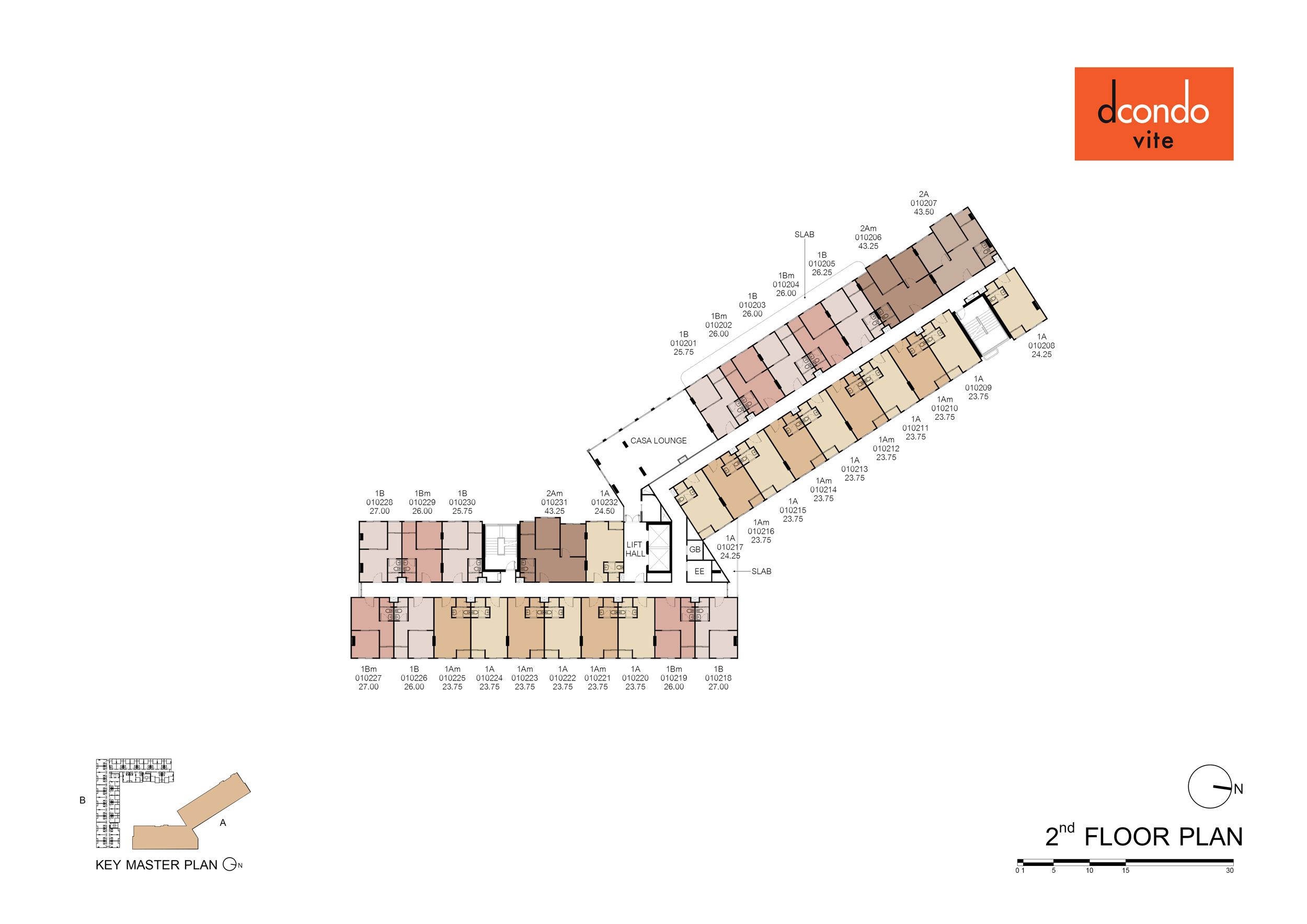 Building Floor Plan of ดีคอนโด วีเต้ - ชั้น 1