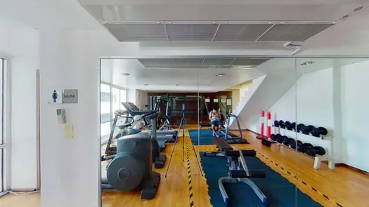 3D视图 of the Communal Gym at Sukhumvit Suite