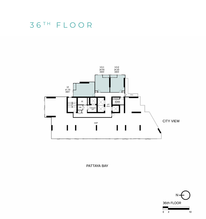 Building Floor Plan of เทตต์ พัทยา - ชั้น 36