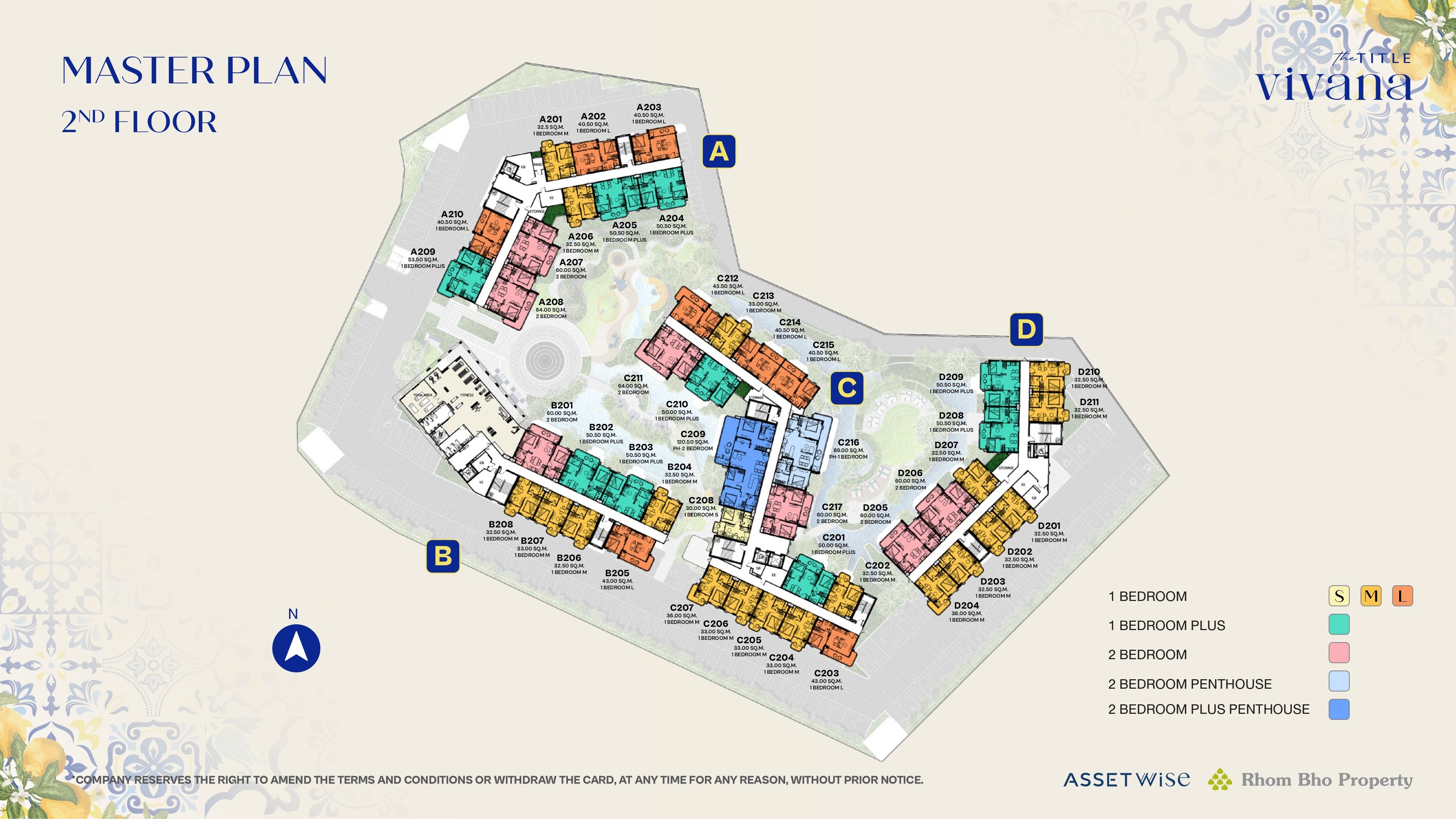 Building Floor Plan of เดอะ ไทเทิล วิวานา กมลา - ชั้น 2