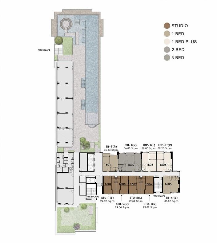 Building Floor Plan of แอสตร้า อินฟินิท - ชั้น 16