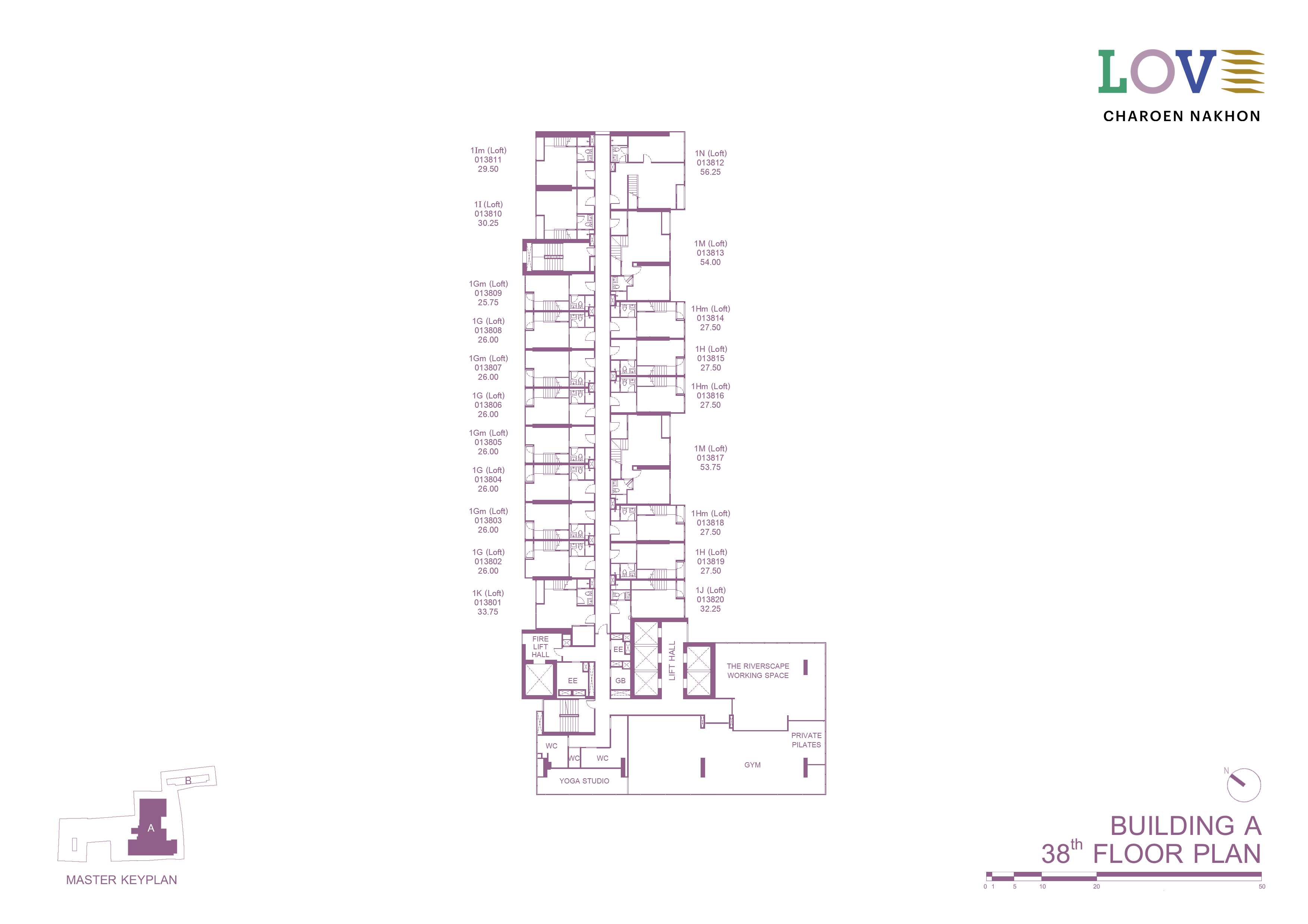 Building Floor Plan of เลิฟ เจริญนคร - ชั้น 38