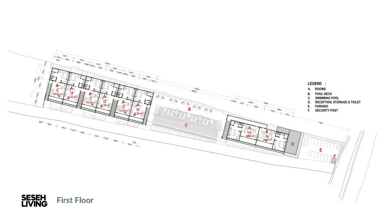 Building Floor Plan of Seseh Living - 1st Planta