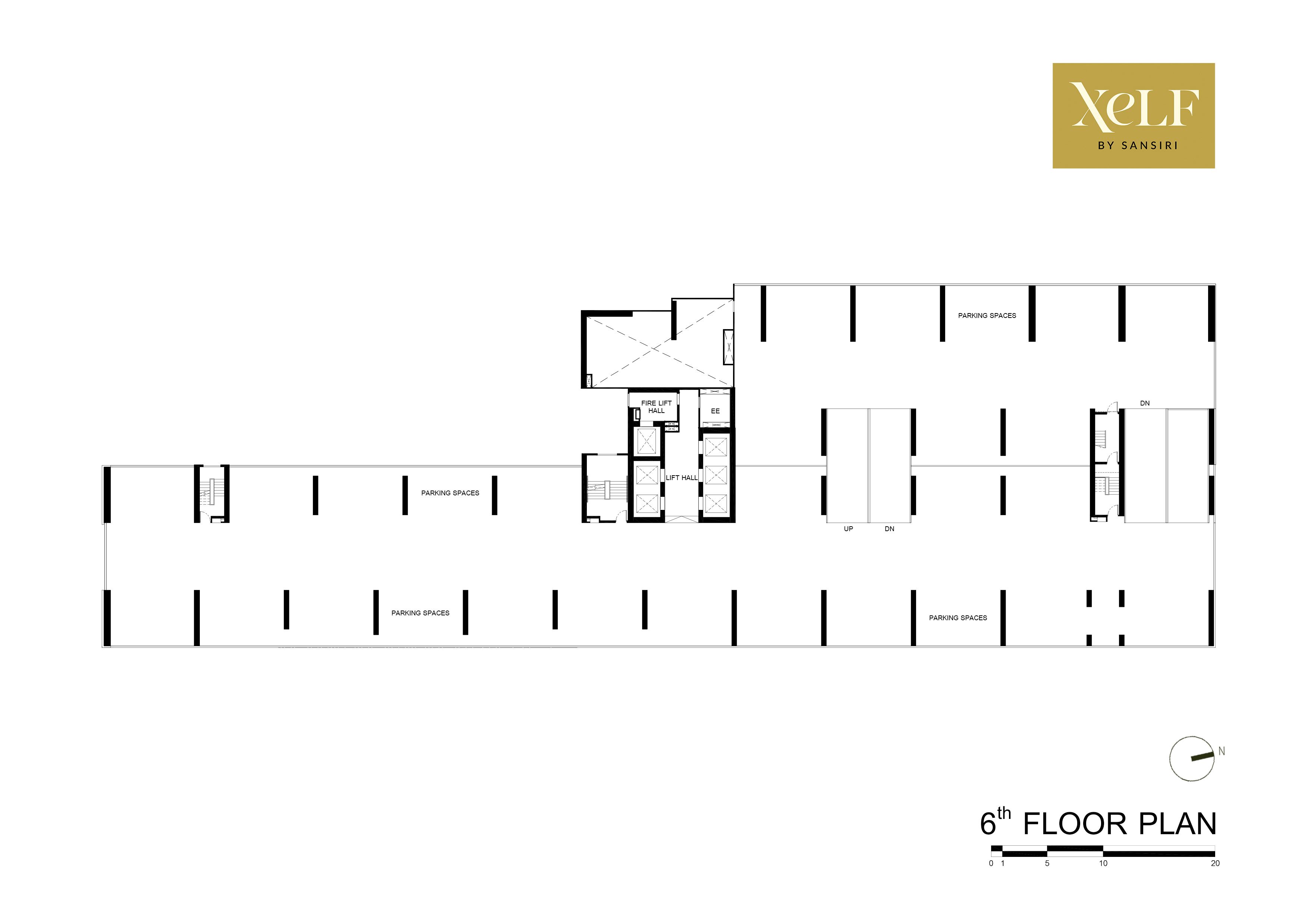 Building Floor Plan of เซลฟ์ บาย แสนสิริ - ชั้น 6