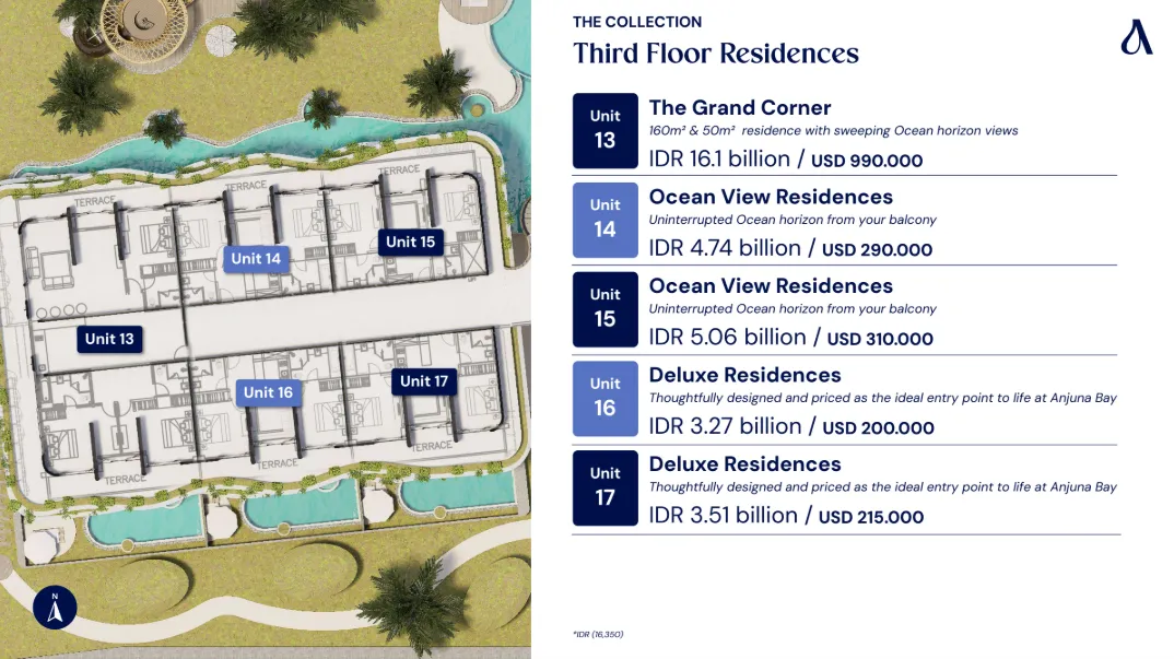 Building Floor Plan of Anjuna Apartments - 3rd Planta
