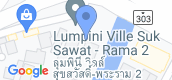 地图概览 of Lumpini Ville Suksawat - Rama 2