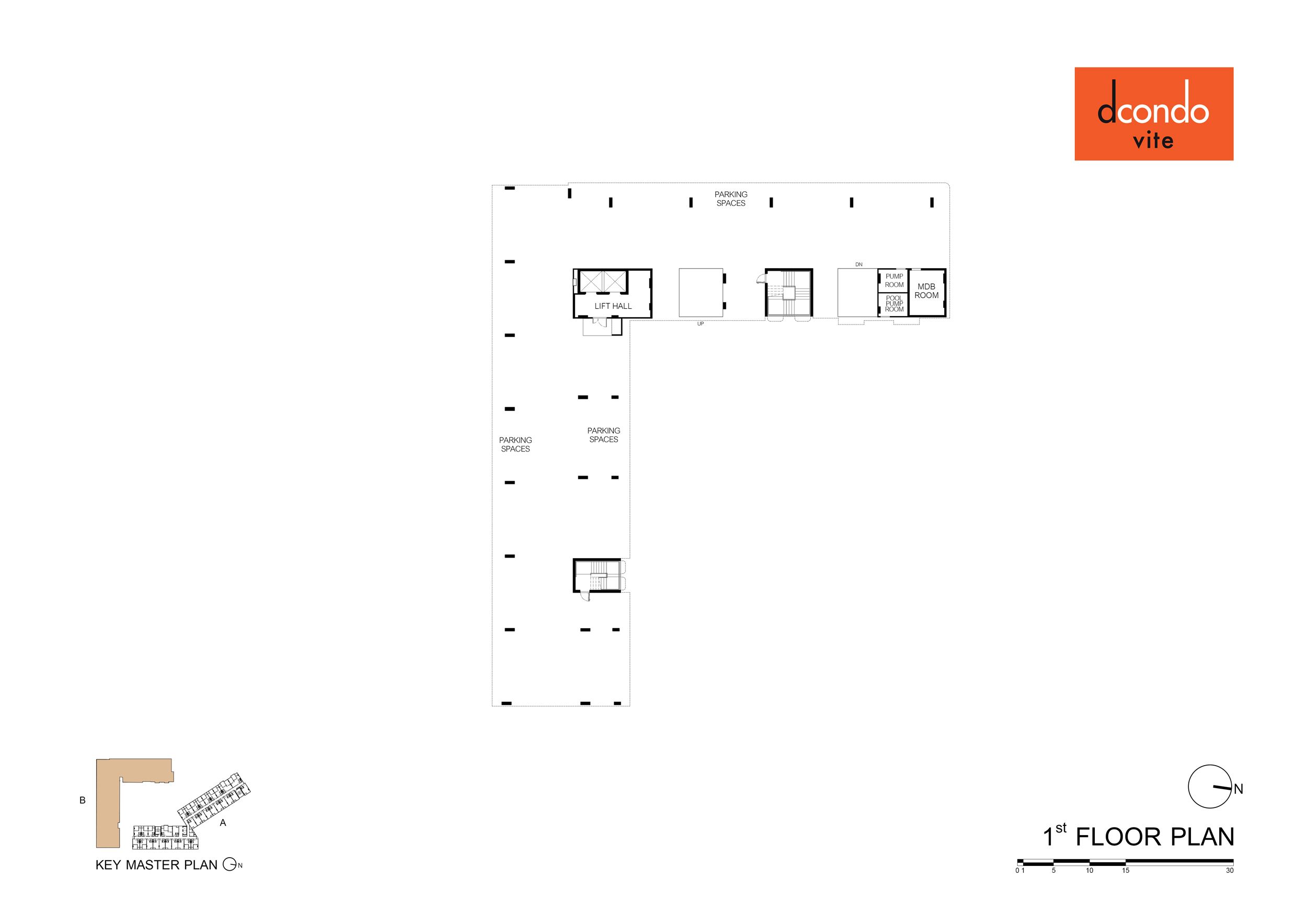 Building Floor Plan of ดีคอนโด วีเต้ - ชั้น 1