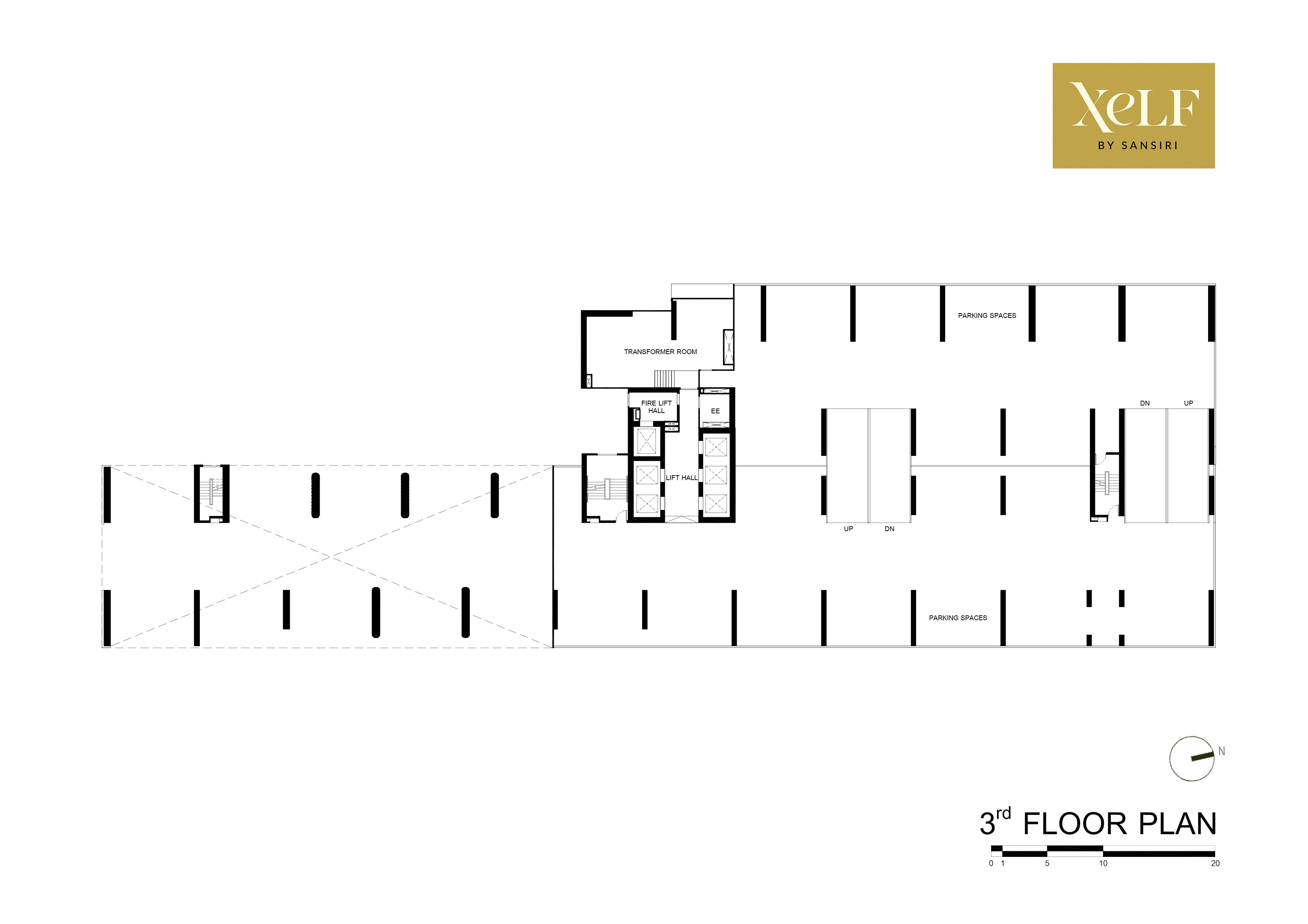 Building Floor Plan of เซลฟ์ บาย แสนสิริ - ชั้น 3