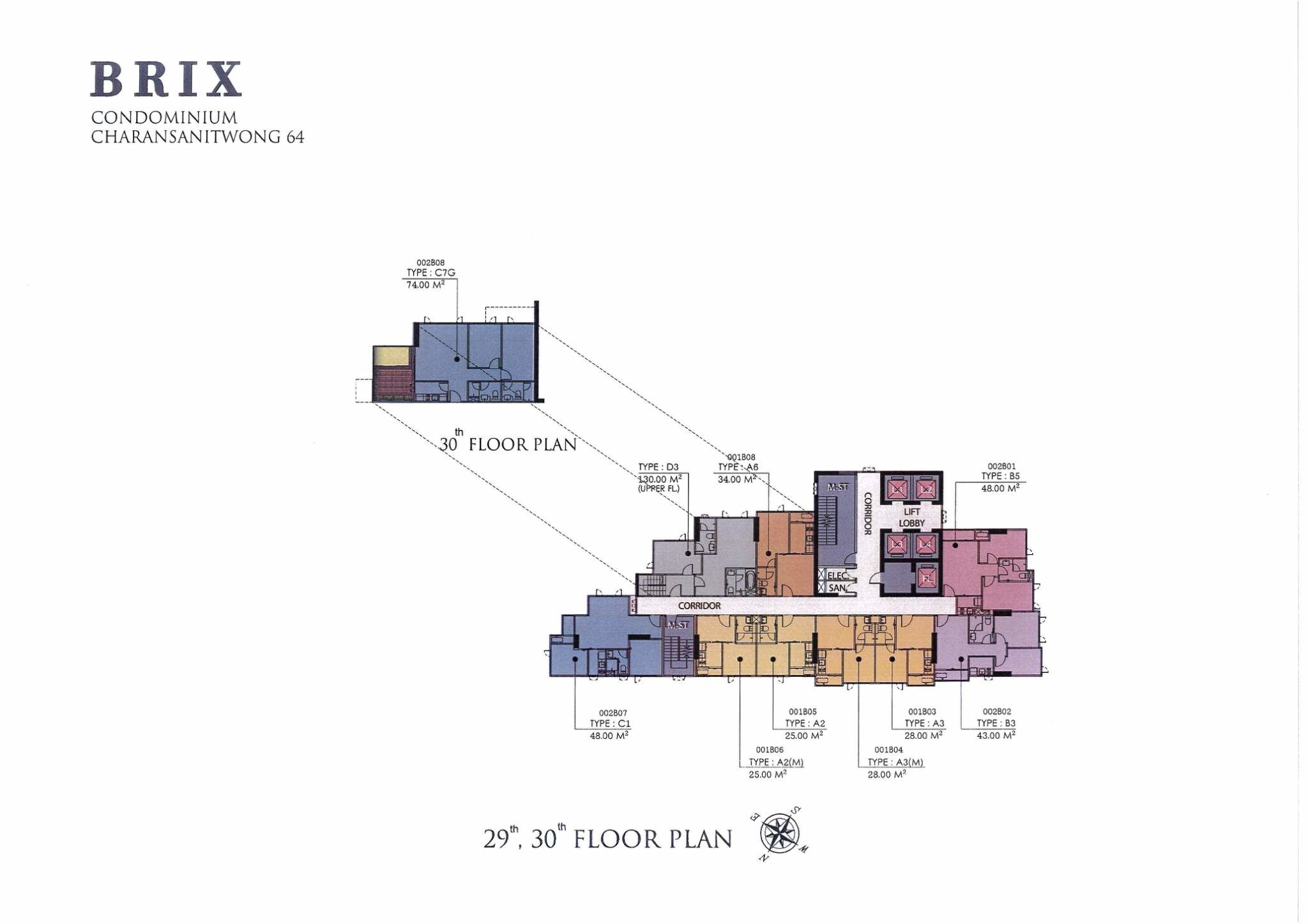 Building Floor Plan of บริกซ์ คอนโดมิเนียม จรัญ 64 - ชั้น 17