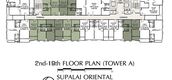Планы этажей здания of Supalai Oriental Sukhumvit 39