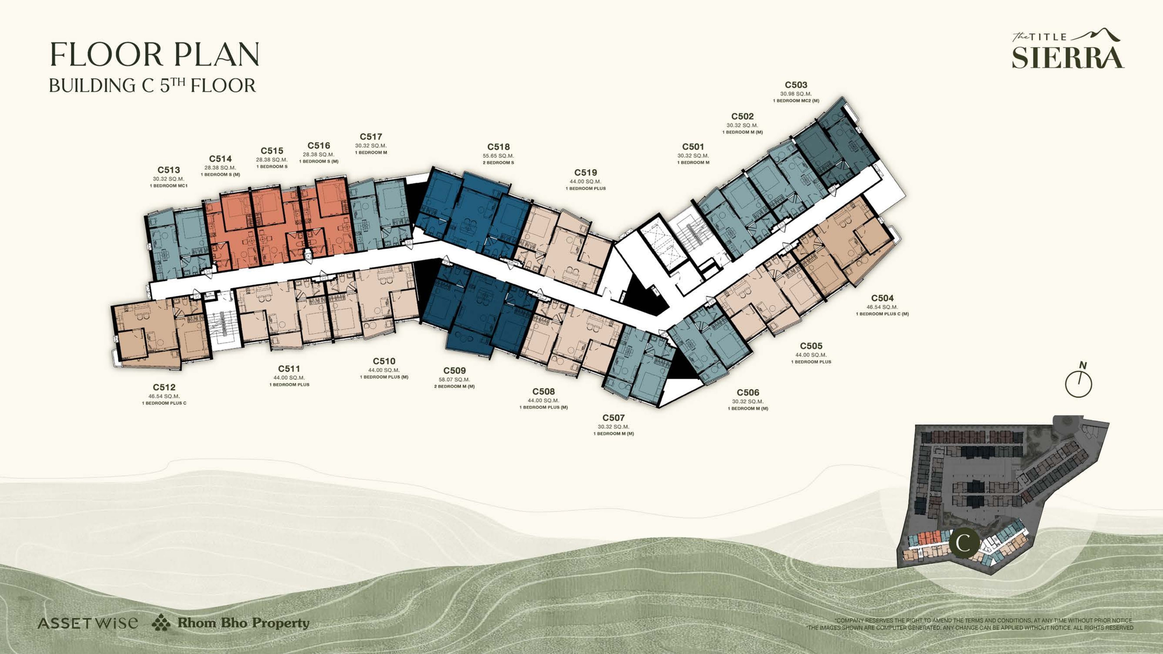 Building Floor Plan of The Title Sierra - ชั้น 5