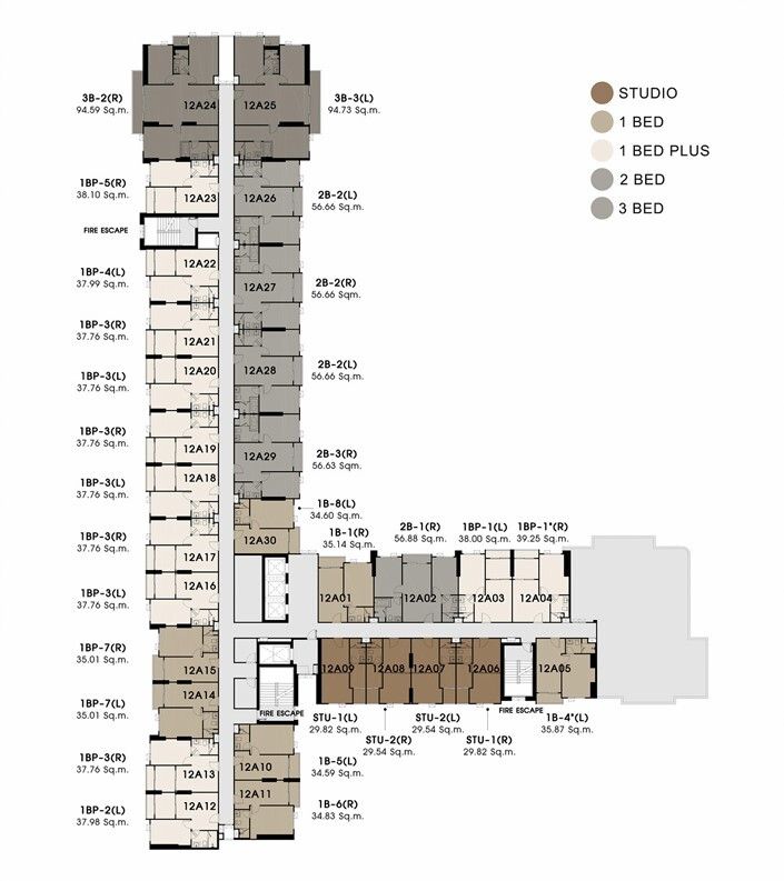 Building Floor Plan of แอสตร้า อินฟินิท - ชั้น 4 - 12