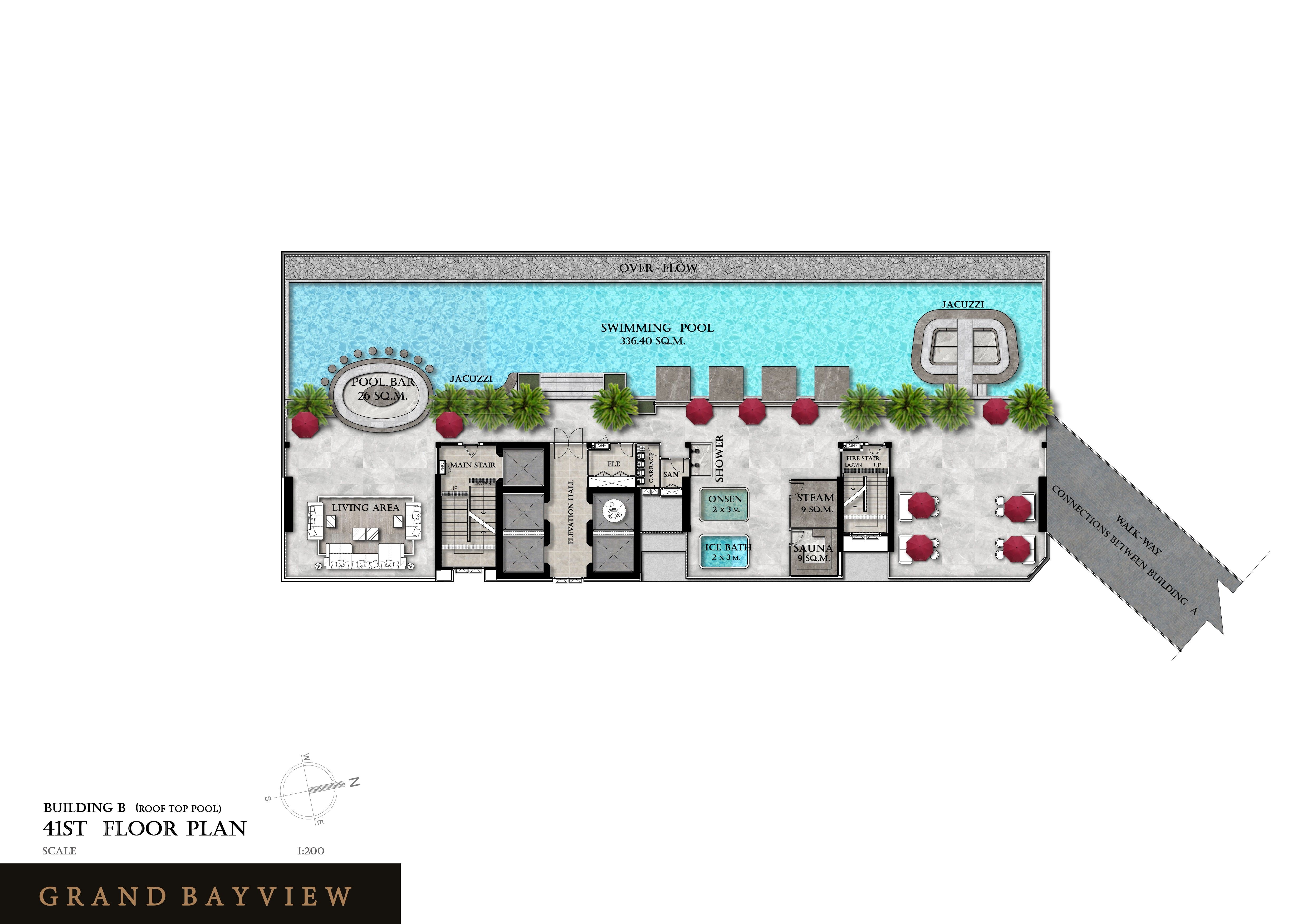 Building Floor Plan of Grand Bay View Condominium – Pattaya - 41st Floor