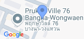 Map View of Pruksa Ville 76 Bangna-Wongwaen