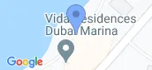 Map View of Vida Residences Dubai Marina