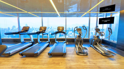 3D视图 of the Communal Gym at Saladaeng One