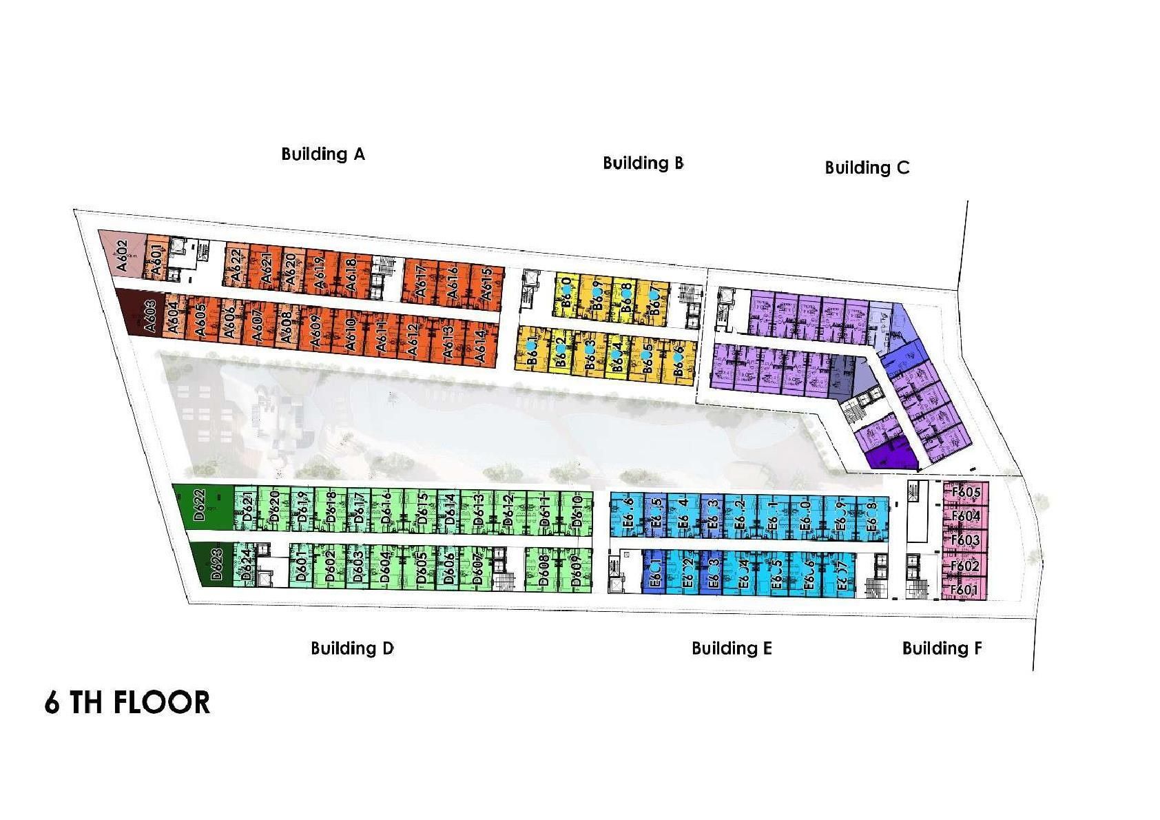 Building Floor Plan of ซัน ฮิลส์ ลายัน ภูเก็ต - ชั้น 6