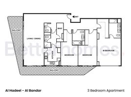 3 Schlafzimmer Appartement zu verkaufen im Al Hadeel, Al Bandar