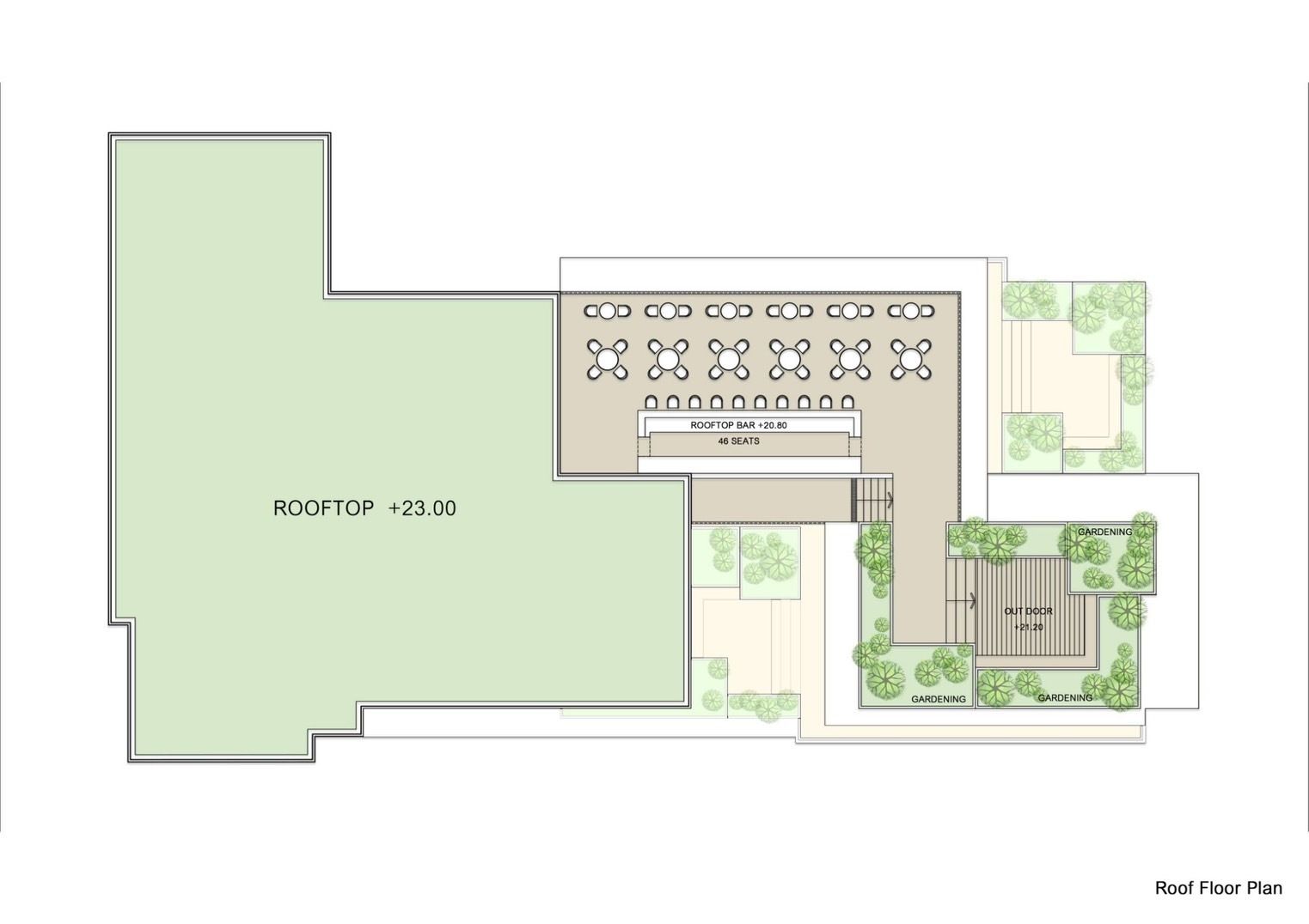 Building Floor Plan of ยูโทเปียอพาทเม้นมินิ 2 - ชั้น ชั้นดาดฟ้า
