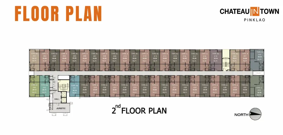 Building Floor Plan of ชาโตลว์ อินทาวน์ ปิ่นเกล้า - ชั้น 2