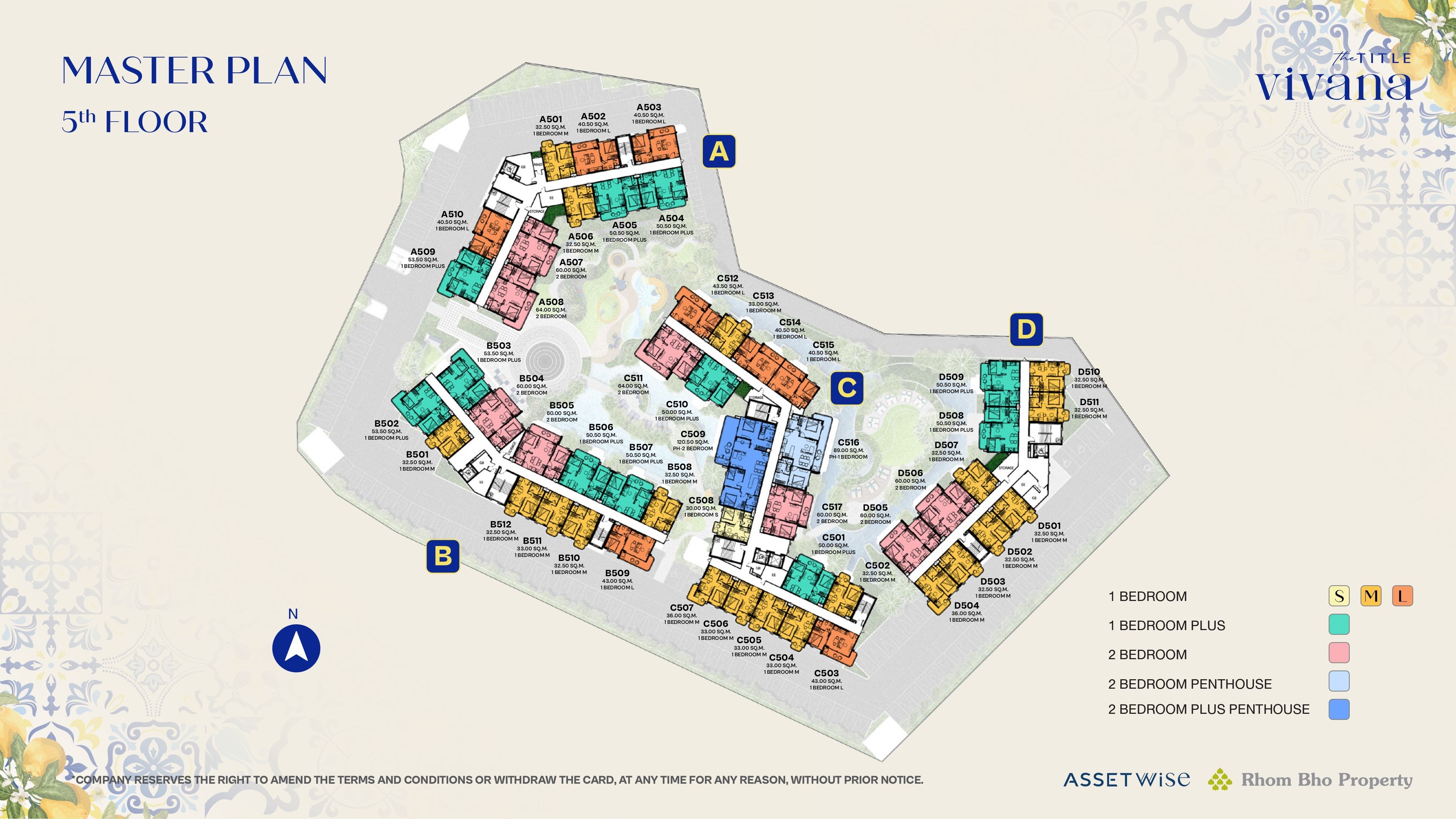 Building Floor Plan of เดอะ ไทเทิล วิวานา กมลา - ชั้น 5