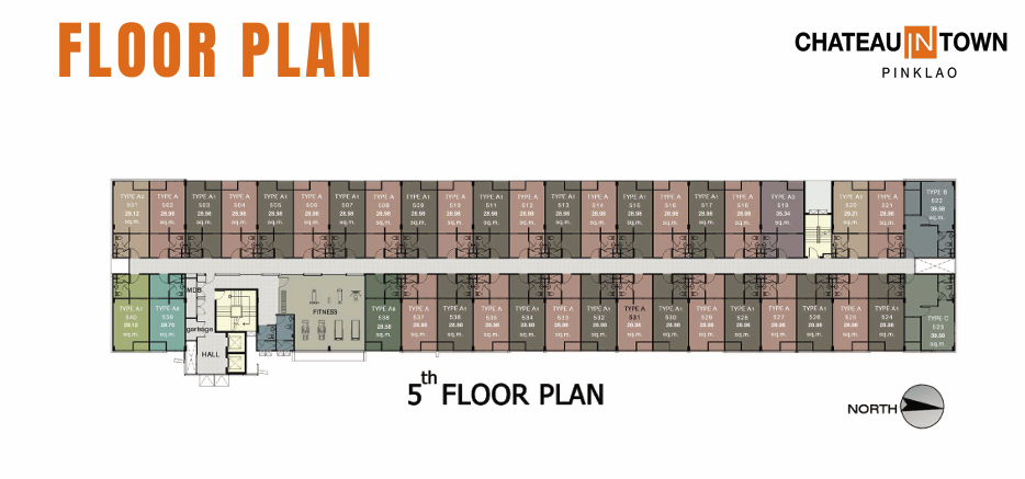 Building Floor Plan of ชาโตลว์ อินทาวน์ ปิ่นเกล้า - ชั้น 5