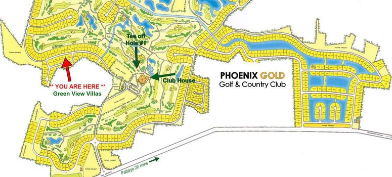 Master Plan of Greenview Villa Phoenix Golf Club Pattaya - Photo 1