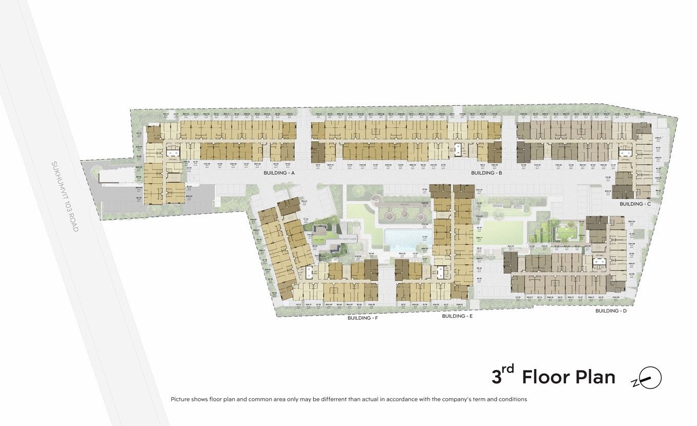Building Floor Plan of แอสปาย สุขุมวิท 103 - ชั้น 3