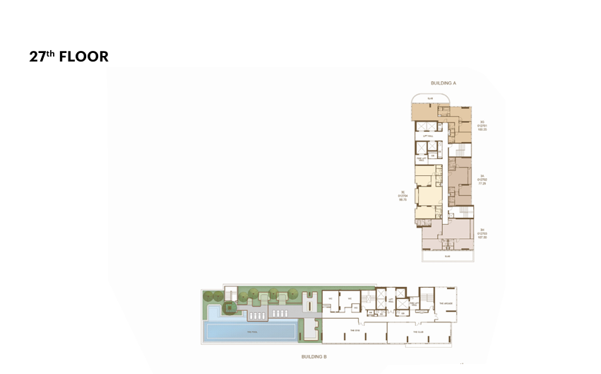 Building Floor Plan of XT10 Ekkamai - ชั้น 27