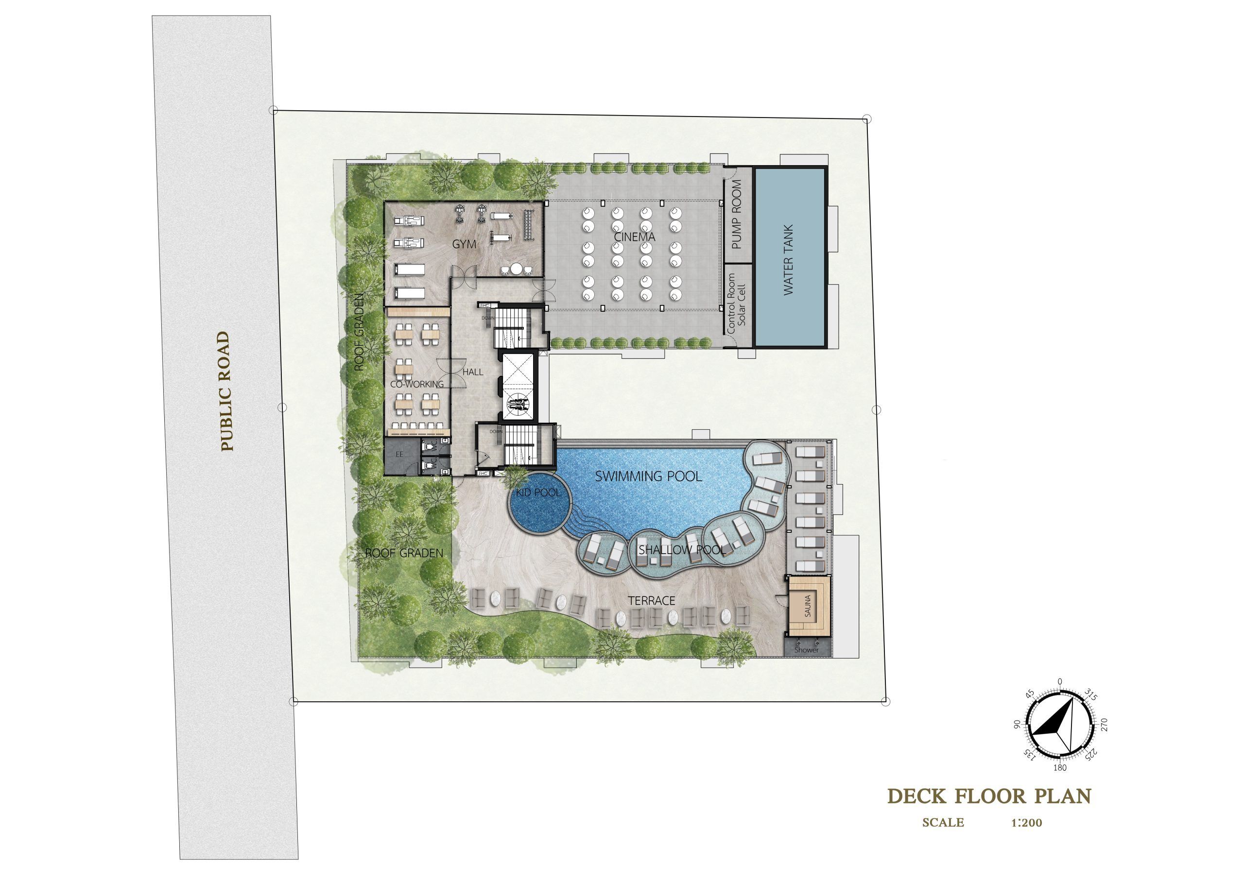 Building Floor Plan of สยาม ออเรียลทัล บีช - ชั้น ชั้นดาดฟ้า