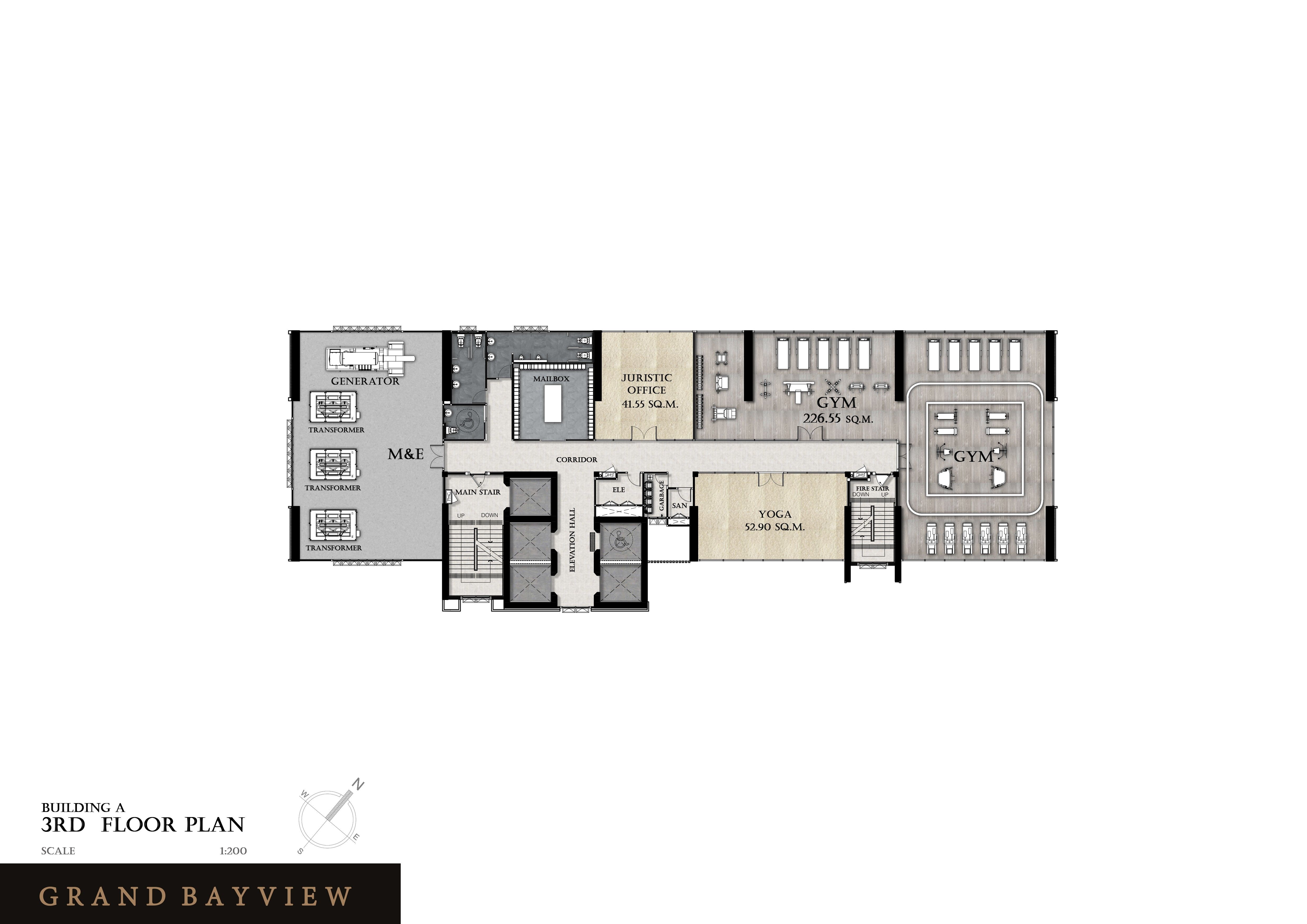 Building Floor Plan of Grand Bay View Condominium – Pattaya - 3rd Floor