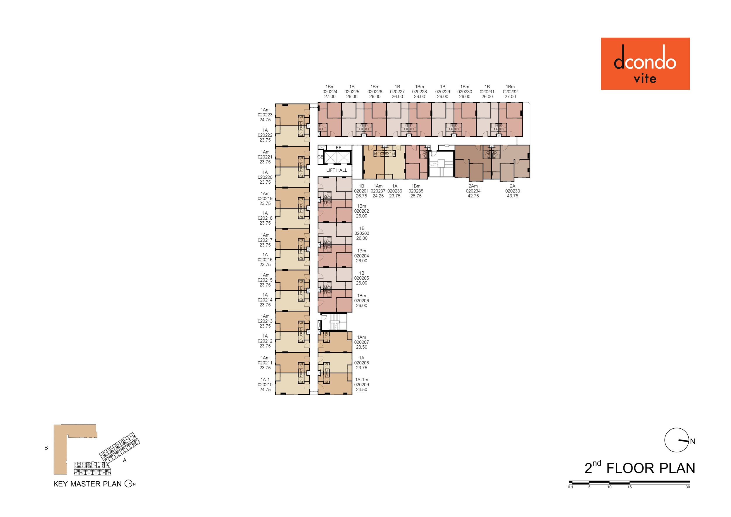 Building Floor Plan of ดีคอนโด วีเต้ - ชั้น 1