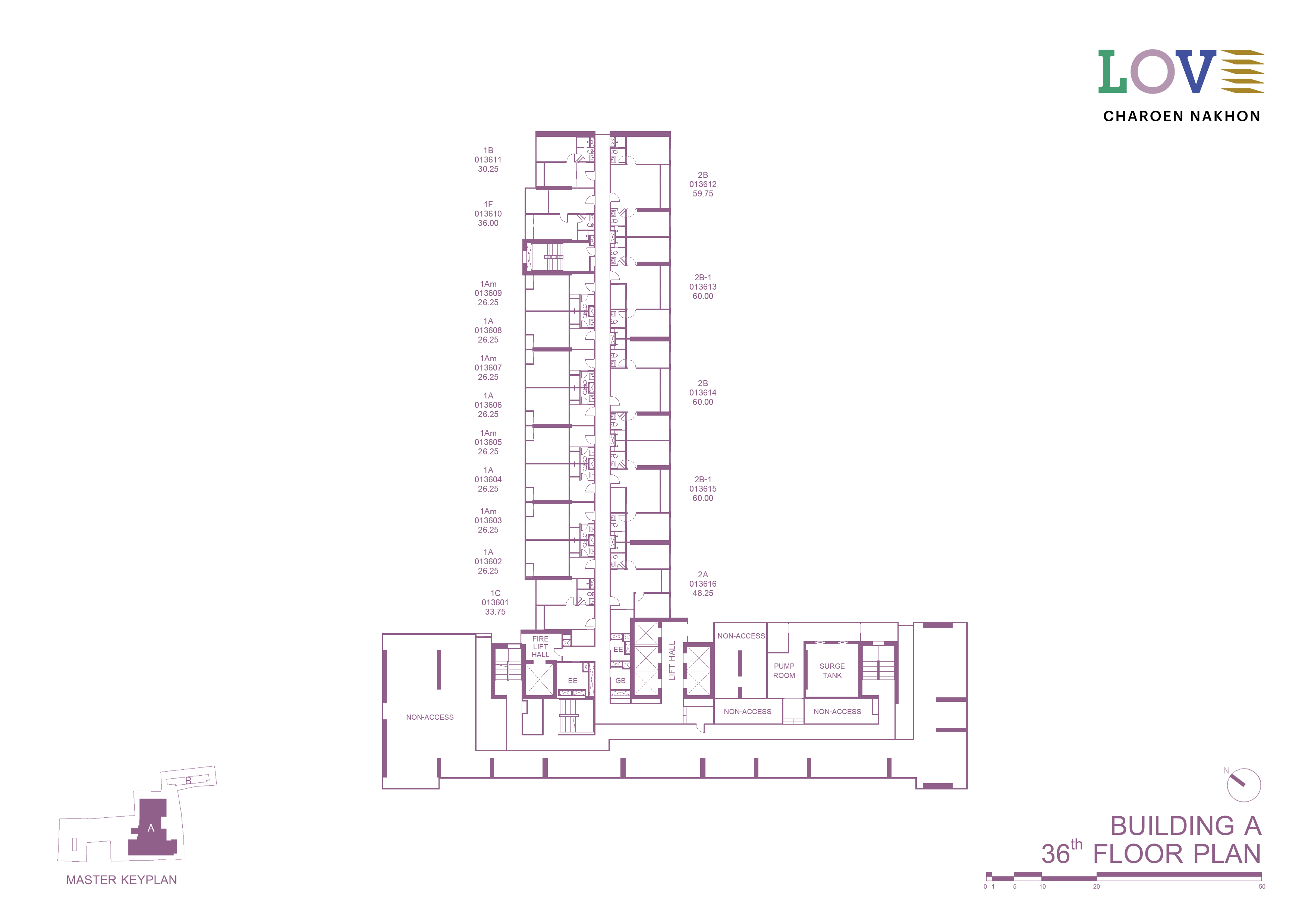 Building Floor Plan of เลิฟ เจริญนคร - ชั้น 36