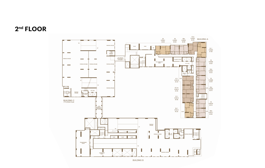 Building Floor Plan of XT10 Ekkamai - ชั้น 2