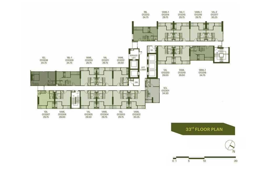 Building Floor Plan of เดอะ เบส วงศ์สว่าง - ชั้น 33