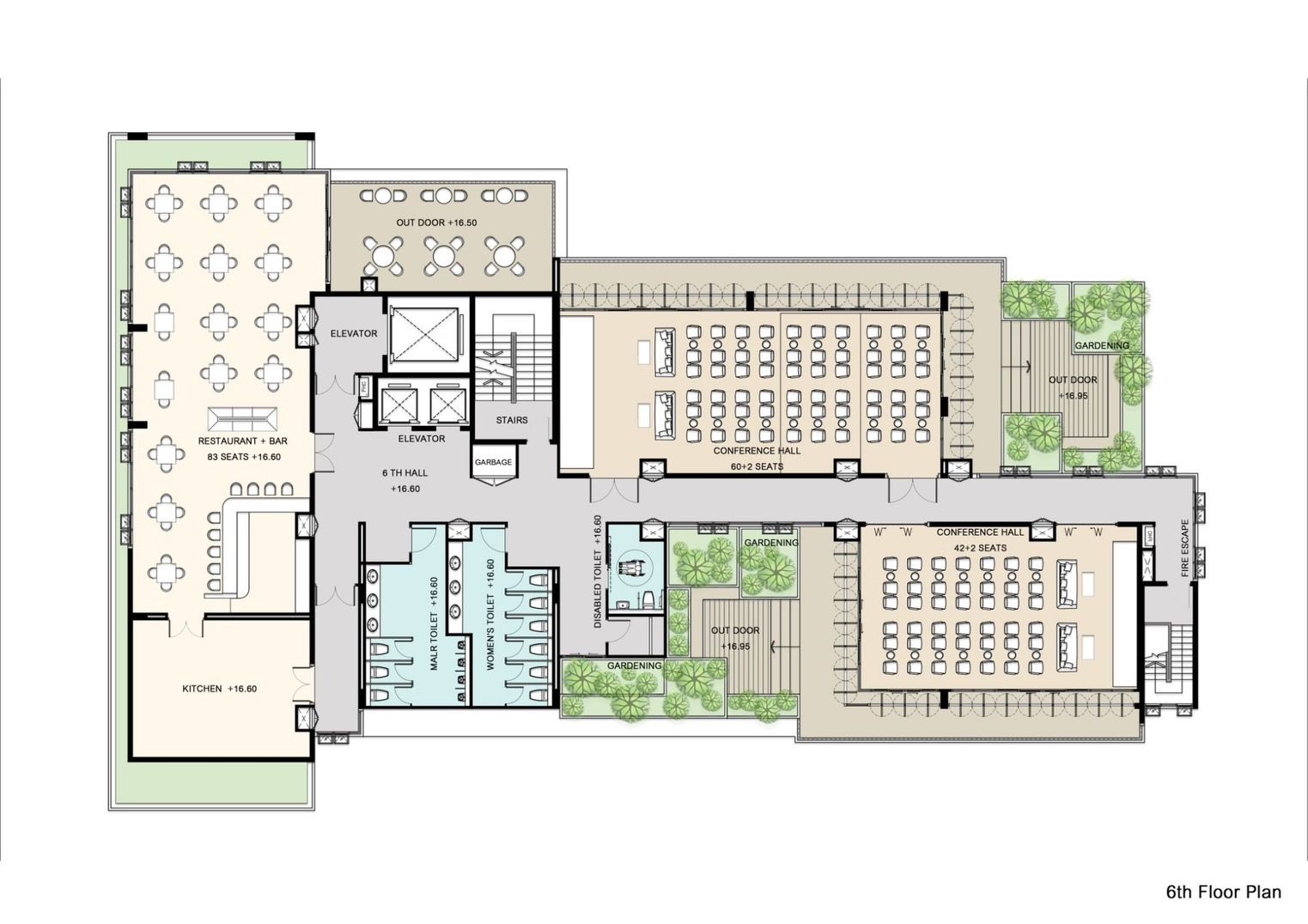Building Floor Plan of ยูโทเปียอพาทเม้นมินิ 2 - ชั้น 6