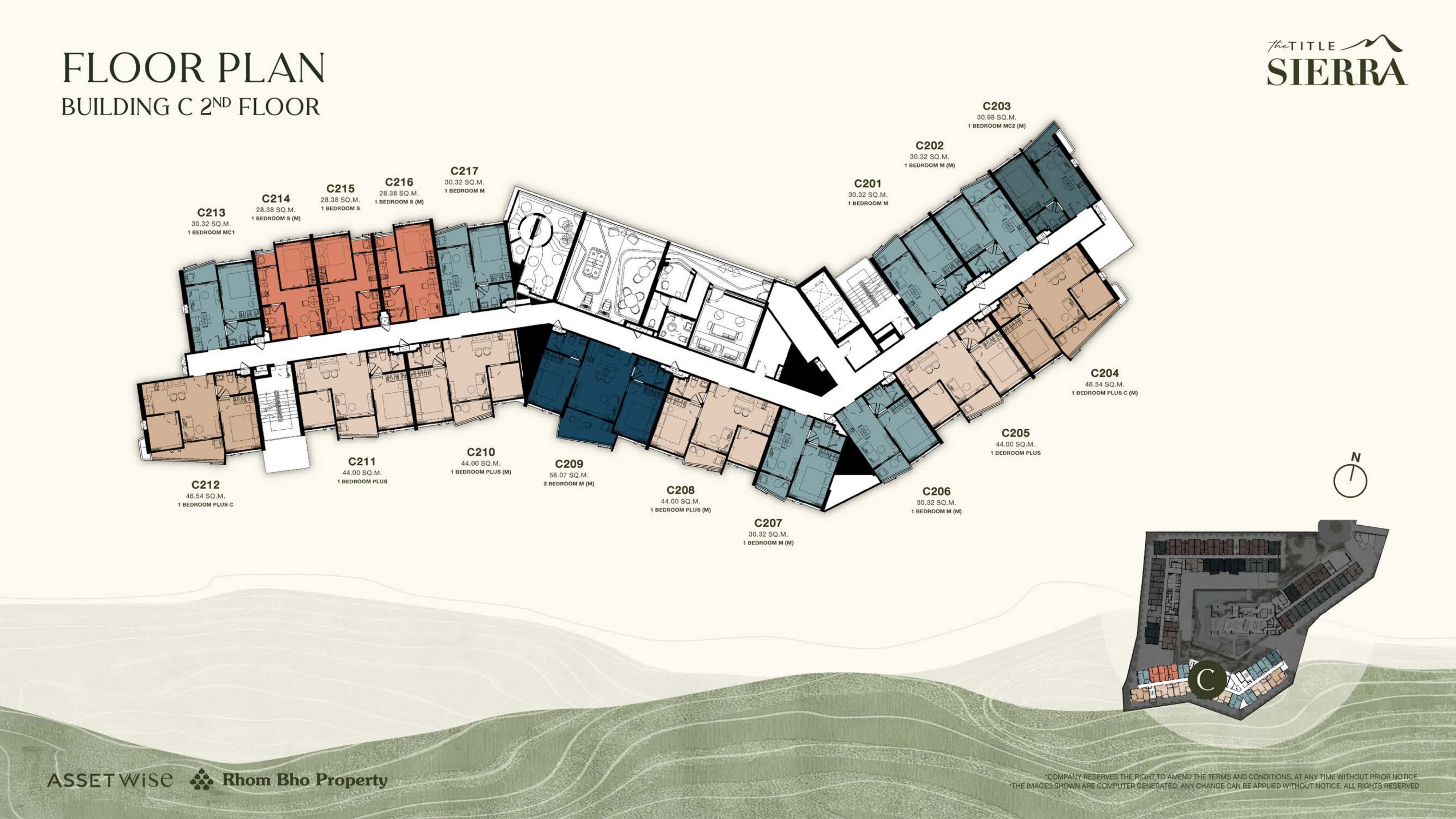 Building Floor Plan of The Title Sierra - ชั้น 2