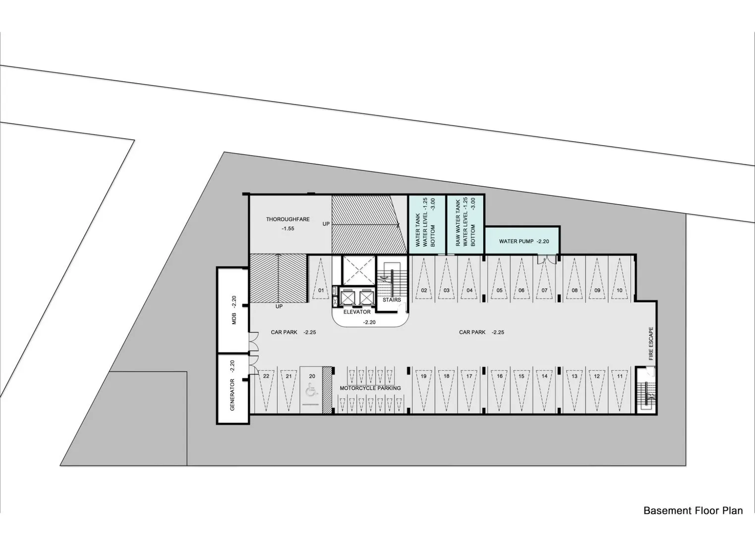 Building Floor Plan of ยูโทเปียอพาทเม้นมินิ 2 - ชั้น 1