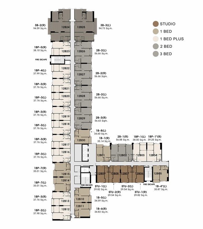 Building Floor Plan of แอสตร้า อินฟินิท - ชั้น 13