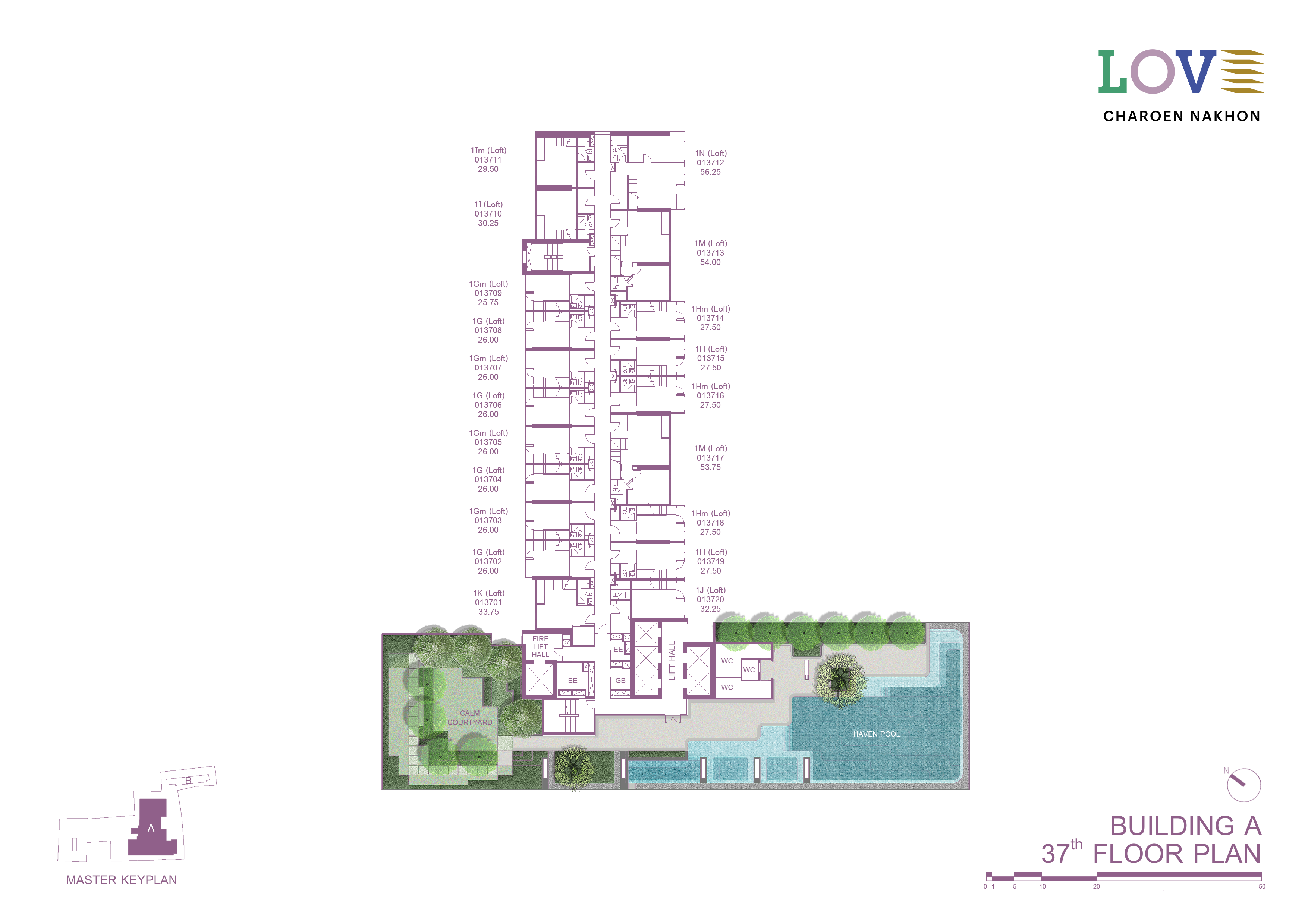 Building Floor Plan of เลิฟ เจริญนคร - ชั้น 37