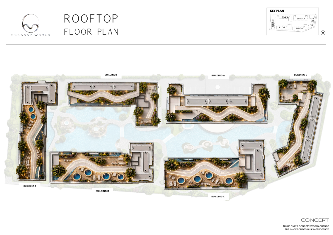 Building Floor Plan of Embassy World - Rooftop Floor