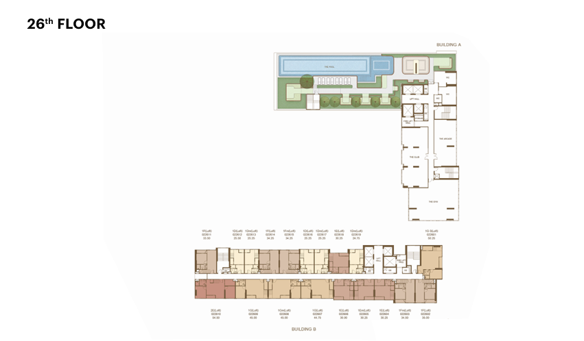 Building Floor Plan of XT10 Ekkamai - ชั้น 26