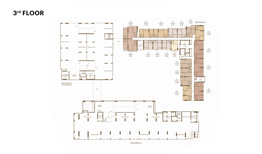 Building Floor Plan of XT10 Ekkamai - ชั้น 3